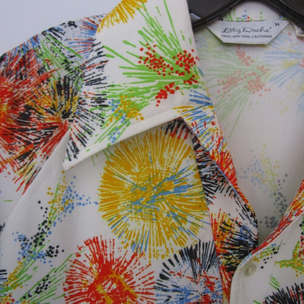 Authentic Vintage 1970s Polyester Button Front Sh… - image 6